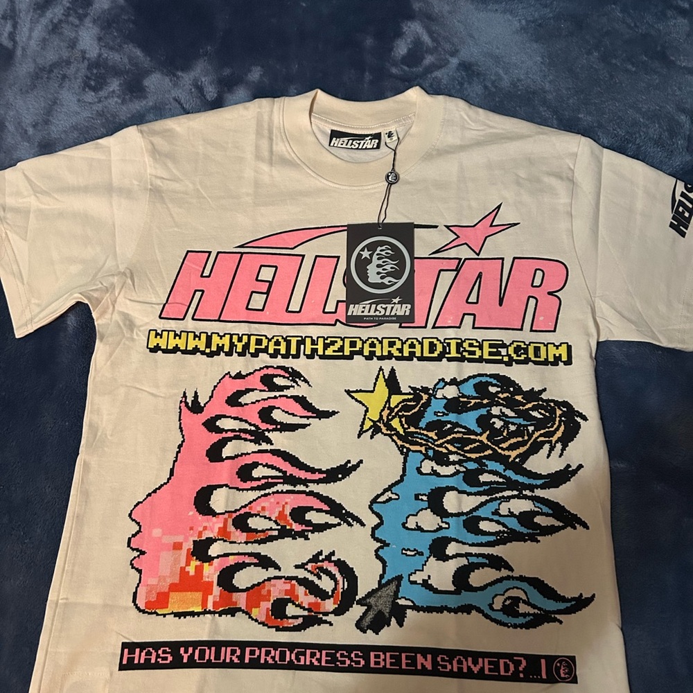 Hellstar Tshirt - White pixel